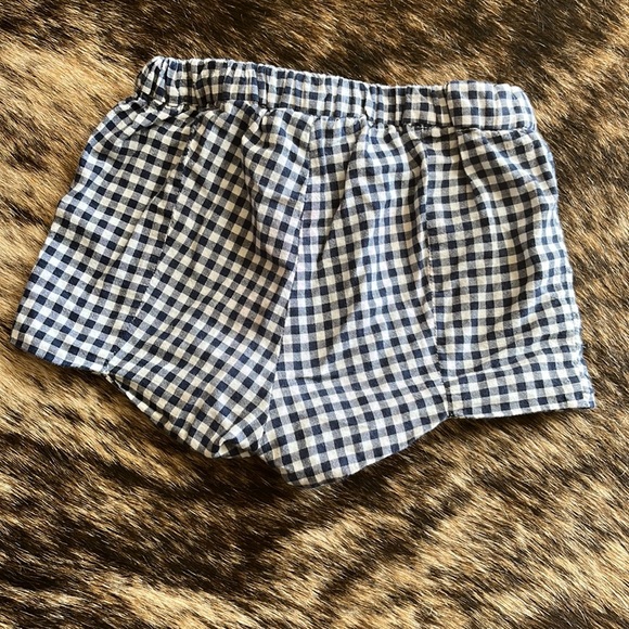 Mayoral navy and white plaid scalloped elastic shorts - Picture 4 of 4